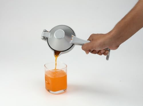Hand Juicer Squeezer | Aluminum Manual Hand Press Juicer | Ergonomic Grip for Efficient Juice Extraction of Citrus other Fruits | Durable Compact Easy to Use and Clean | Heavy 360 grams in weight |