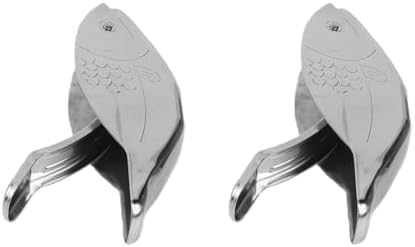 304 Stainless Steel Lemon Juicer Squeezer with Fish Shape Design for Kitchen and Home Use Manual Hand Press Citrus Extractor for Oranges and Limes Easy to Clean and Portable(2pcs)