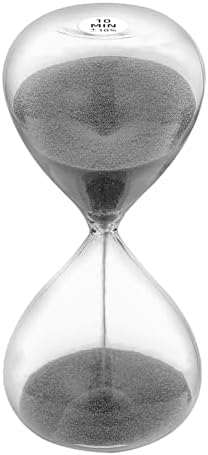 SuLiao Hourglass Sand Timer 10 Minute,5.1 Inch Black Sand Clock 10 Min, Extra Reloj De Arena, Unity Hour Glass Sandglass for Kids, Games, Classroom,Desk, Office Home Decor