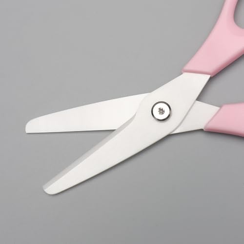 Ceramic Scissors 8" Ceramic Blade Scissors White Sharp Blade with Pink ABS Handle Cooking Shears for Office School Crafting Kitchen (Pink)
