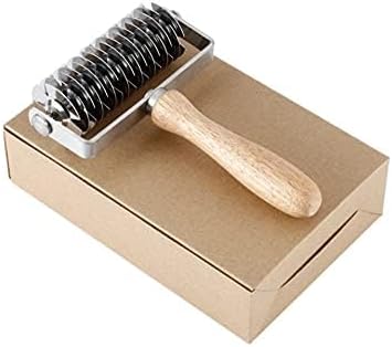 Stainless Steel lattice dough cutter,Dough Lattice Top Cookie Pie Pizza Bread Pastry Crust Roller Cutter,Pastry Wheel Cutter Lattice Roller Cutter, pastry lattice roller,Wood Handle