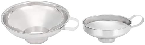 Stainless Steel Wide Mouth Funnel Cup , 2Pcs Canning Funnel , Food Jar Funnel Set for Kitchen Filling Bottles Household , 2Pcs Canning Funnel , Stainless Steel Wide Mouth Fufunnel cup kitchen wide mo