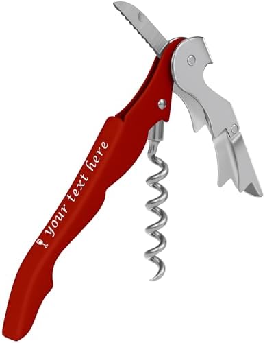 Custom Wine Bottle Opener, Stainless Steel Wine Key Corkscrew w/Foil Cutter