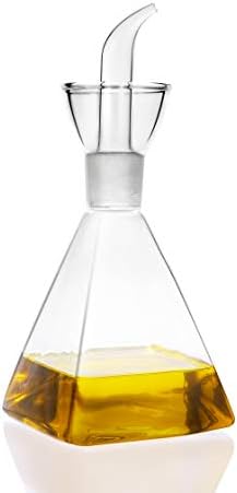 17oz Glass All-Purpose Cruet, Glass Oil Decanter and Cruet (Pyramidal-17 oz)