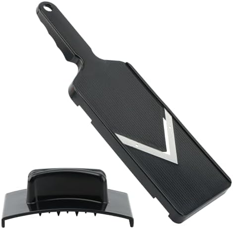 Mandoline Slicer for Kitchen, Multifunctional Handheld Potato Cucumber Slicer, Vegetable Mandoline Slicer with Hand Holder Cabbage Shredder Food Slicer for Potatoes, Onion(black)