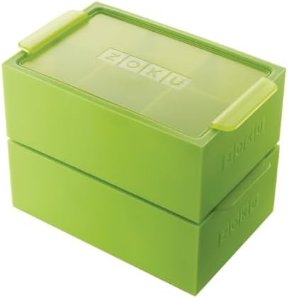 ZOKU Jumbo Ice Cube Trays, Set of 2 Silicone Molds with Lids, BPA-Free