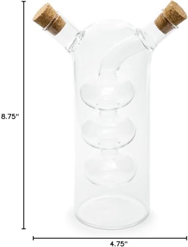 Fox Run 7053 Run Bubble Design Oil and Vinegar Bottle, Bubbles, Clear