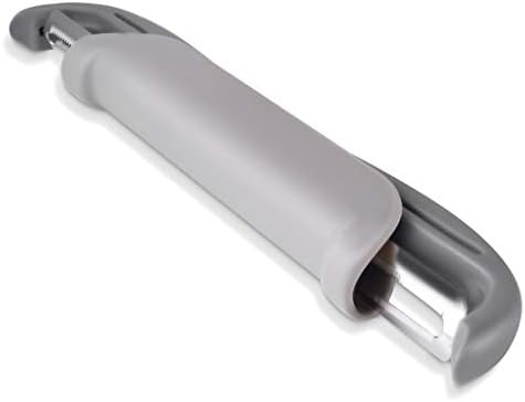 Rockland Guard Peel & Slide Double Sided Peeler - Stainless Steel Swivel, Serrated, Julienne Blade for Hard and Soft Skin Fruits and Vegetables (Grey)