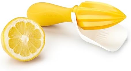 Tovolo Citrus Reamer Juicer with Seed Catcher Manual Fruit Juicer for Lemons Limes Oranges Tangerines Pomegranates, Dishwasher Safe BPA Free Plastic Handheld Fruit Juice Citrus Reamer Kitchen Tool