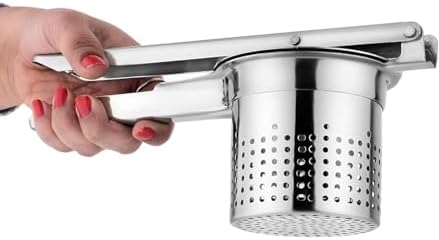 Stainless Steel Potato Ricer & Masher | Heavy-Duty Hand Press for Mashed Potatoes, Sweet Potatoes, Pumpkin & Baby Food | Ergonomic Kitchen Tool
