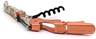 Pulltap's Genuine Collection Floral 900 Waiter's Corkscrew – Double-Hinged Wine Key with Sliding Foil Cutter – Patented Design – Made in Spain – Flower Color