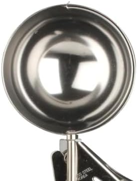 TrueCraftware- 4 oz Portion Scoop #8 Stainless Steel with Triangle Gray Handle- Ice Cream Scoop Cookie Scoop for Cookie Dough Batter