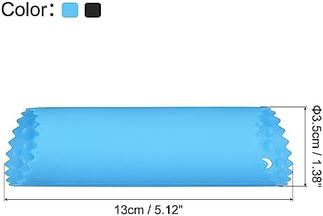 uxcell Garlic Peeler Skin Remover Roller Keeper, Silicone Garlic Peeler Tube Non Slip 5.12inch Long for Useful Kitchen Tools, Black/Blue
