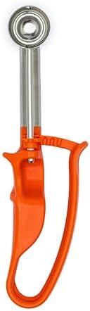 【Extended】Size 100 ORANGE (0.32 oz.) VODOMAX Commercial Food Disher, 13 Sizes, #100 Scoop, Stainless 18-10, Cookie Scoop, Best Seller Disher, Portion Control, Melon Scoop, Ice Cream Scoop