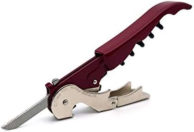 Pulltap's Genuine Slider 900 Waiter's Corkscrew – Double-Hinged Wine Key with Sliding Foil Cutter – Patented Design – Made in Spain – Burdeos (Bordeaux)