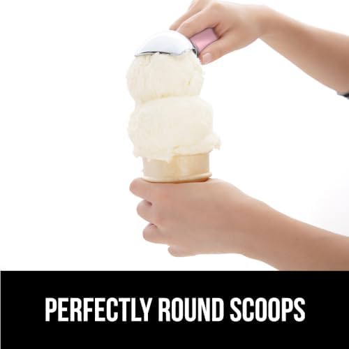 GORILLA GRIP® Heavy Duty Ice Cream Scoop, Professional Scooper, Pink