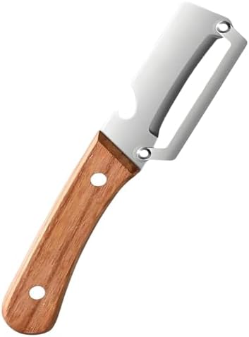 Vegetable Peeler Zero Snag Wooden Peeler, Stainless Steel Kitchen Peeler with Open Blade, No Clog Smooth Peeling, Fruit and Vegetable Peeler with Wooden Handle (1 Pc)