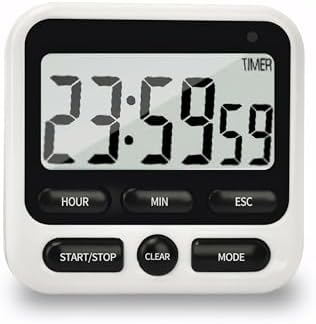 Nkove Digital Kitchen Timer 24 Hour with Clock, Countdown Count Up Timer