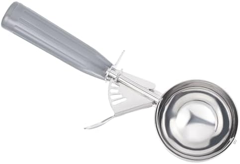 PATIKIL 4 Ounce Ice Cream Scoop with Trigger, Stainless Steel Portion Cookie Scoop with Thumb Trigger for Cookie Dough Cupcake Batter Baking, Grey 120ML