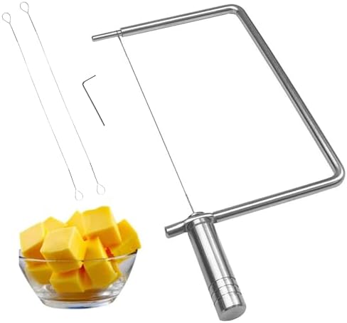 Cheese Slicer Accessories Cheese Cutter Stainless Steel Components - Great for Making Giftable Cheese Cutting Boards with This Cheese Slicer Kit (Stainless Steel Handle,1)
