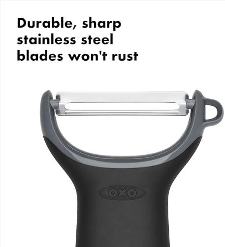 OXO Good Grips Swivel Vegetable Peeler and OXO Good Grips Prep Y-Peeler, Silicone