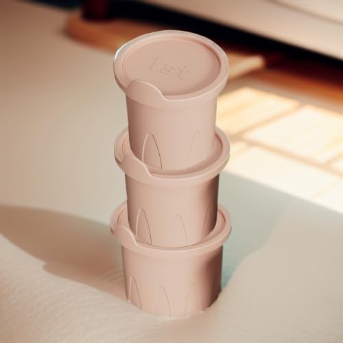 Ice Mold for Stanley Cup, 3 Pcs Silicone Ice Cube Tray for Tumbler 20/30/40oz Hollow Cylindrical Ice Molds with Lid for Freezer, Whiskey, Juice, Coffee, Cocktail, Ice Drink (Pink)
