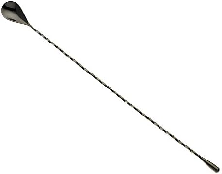 Barfly Bar Spoon, Teardrop End 15 3/4" (40.0 Cm), Gun Metal Black