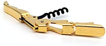 Pulltap's Genuine Slider 900 Waiter's Corkscrew – Double-Hinged Wine Key with Sliding Foil Cutter – Patented Design – Made in Spain – Oro (Gold 24K Full Gold)