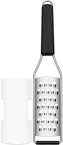 Cambom Cheese Grater Vegetable Shredder & Citrus Zester Lemon Zester for Parmesan Cheese, Vegetables, Zucchini, Nutmeg, Chocolate, Lemons, Hand Held Shredder Graters Stainless Steel Extra Coarse Blade