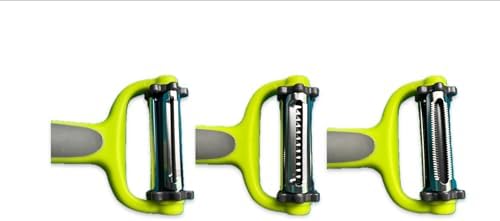 Generic Potato Peeler and Rotatable 3 in 1 Vegetable peeler with Non-slip Handle, Green