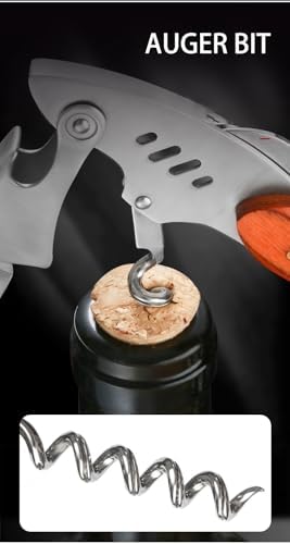 True Shark Corkscrew, Professional Waiters Corkscrew Wine Key Bottle Opener,Manual Wine Key for Servers, Waiters, Bartenders and Home Use(Shark)