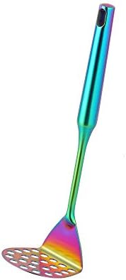 Potato Masher ，Stainless Steel Potato Ricer Press，Ergonomic Horizontal Handle &Multi-Function for Smooth Creamy Mashed Potato,Fruits,Vegetables Baby Food (large, symphony)