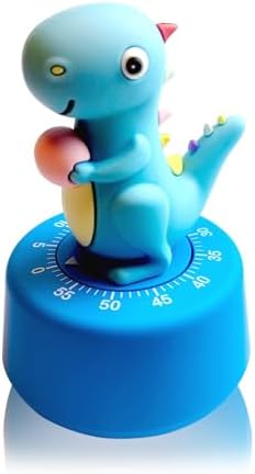 Visual Timer for Kid, Toddler Kitchen Timer 60 Min Countdown, Blue Dinosaur