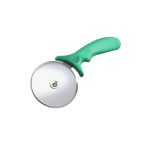 American Metalcraft 4" Green Plastic Handle Pizza Cutter
