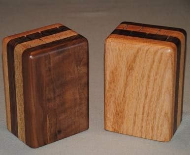 Walnut Steak Knife Block with Six Slots, Cherry and Walnut