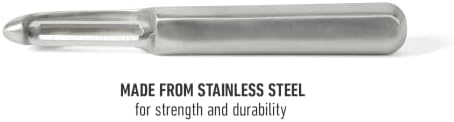 Calphalon Stainless Steel Vegetable Peeler with Swivel Blade, Ergonomic Non-Slip Grip Handle for Fruits & Vegetables, Kitchen Peeler for Smooth Peeling & Meal Prep