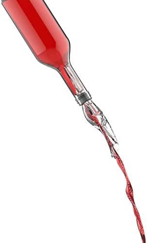 Host Tilt Variable Wine Aerator Pourer, Preserve Wine, Bottle Sealer, Wine Stopper, Drip Free Pourer, Aerating Wine Cork Spout, BPA-Free Plastic, Stand Included, Clear