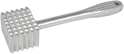 TrueCraftware- 9-7/8" Meat Tenderizer Aluminum Head and Handle- Meat Tenderizer Hammer Dual-side Mallet for Kitchen Heavy Duty Pounder For Tenderizing Steak Beef Chicken and Fish