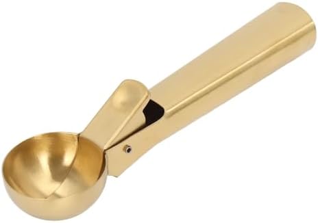Ice Cream Scoop, Ice Cream Scooper Stainless Steel Ice Cream Ball Spoon for Fruit Frozen Yogurt Ice Cream Scoops gold ice cream scoop (Gold)