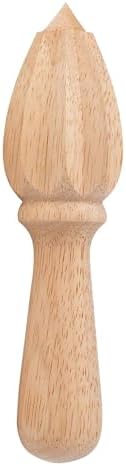 Wooden Citrus Reamer 6.1 Inches – Manual Lemon Squeezer and Citrus Juicer for Limes, Oranges, Lemons – Handheld Wooden Juice Extractor – Natural Brown Wood