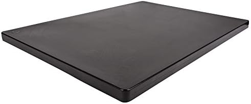 Thick Black Cutting Board 24x18 Extra Large 1" HDPP Plastic for Restaurants and Professional Kitchens, NSF Stamped - 13 lb