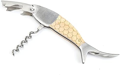 Unique Fish Corkscrew, Professional Waiters Corkscrew Wine Key Bottle Opener,Manual Wine Key for Servers, Waiters, Bartenders and Home Use