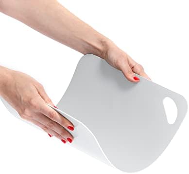 Zeller 26156 Cutting Mat Set 2-Piece Plastic Anthracite/Light Grey Approx. 38 x 29 cm Chopping Board Dishwasher Safe