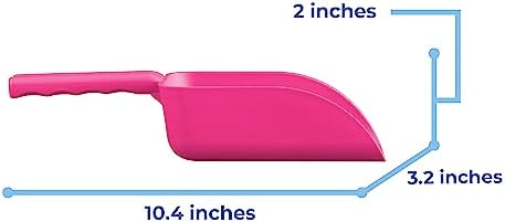 Vikan Remco 63001 Color-Coded Plastic Hand Scoop - BPA-Free Food-Safe Kitchen Utensils, Restaurant and Food Service Supplies, 16 oz, Pink