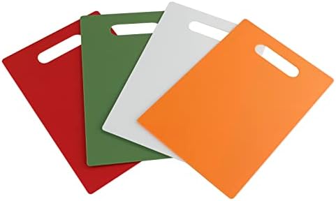 4-Piece Small Plastic Cutting Board with Handles