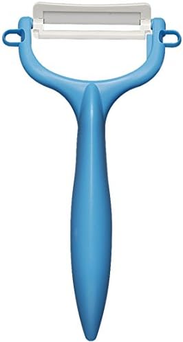 Kyocera CP-99 BU Ceramic Peeler, Rust Free, Easy to Clean, Blue T-Shape, Light and Sharp to Use, Sharp, Lasting Sharpness, No Chance, Disinfecting Bleaching, Made in Japan
