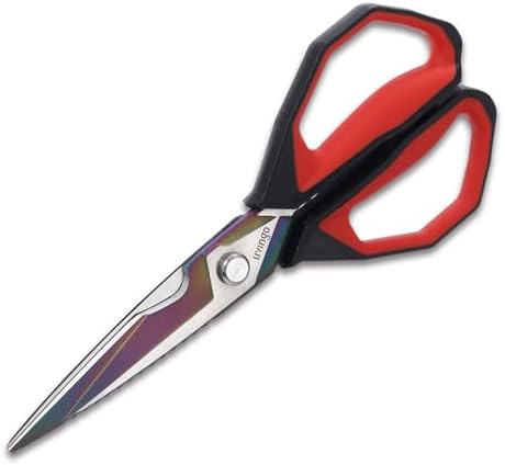 LIVINGO 9" Sharp Kitchen Scissors for Food Titanium Coated Stainless Steel