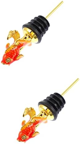 Spirits Wine Pourer 2pcs Animal Wine Pourer Aerator Shaped Animal Head Aerator Stopper Olive Oil Spout Metal for Bar Bottle