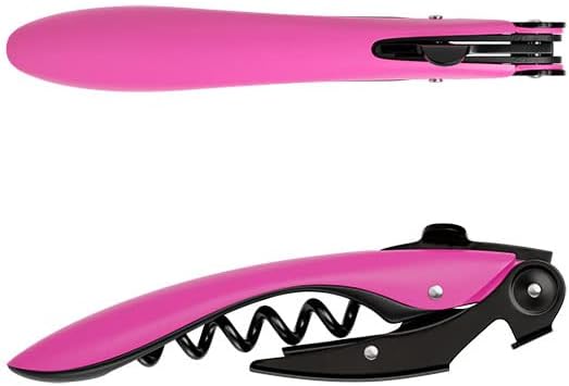 Koala Spain High Tech Two-Stroke Corkscrew, Patented Automatic Tab, Pink