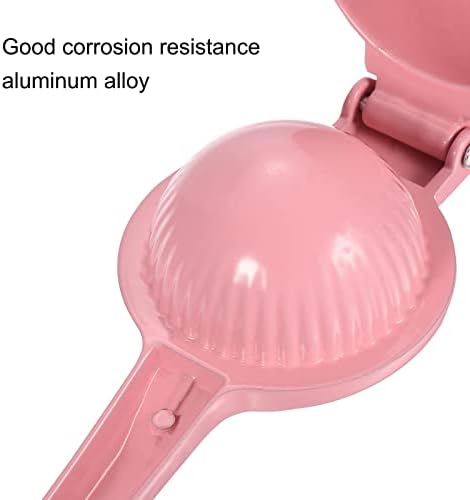 uxcell Manual Hand Squeezer, Aluminium Alloy Lemon Orange Citrus Juicer Suitable for Lemon, Watermelon, Orange, Pomegranate, Cucumber - Pink